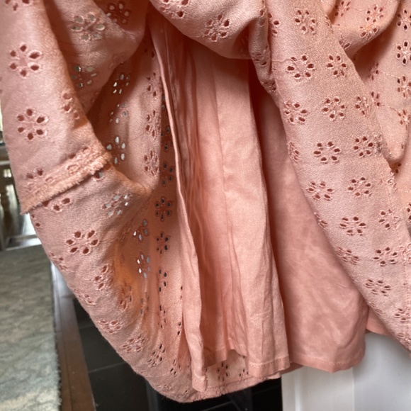 Sweet New lined summer eyelet dress in peach/salmon colour _XS - Picture 2 of 3